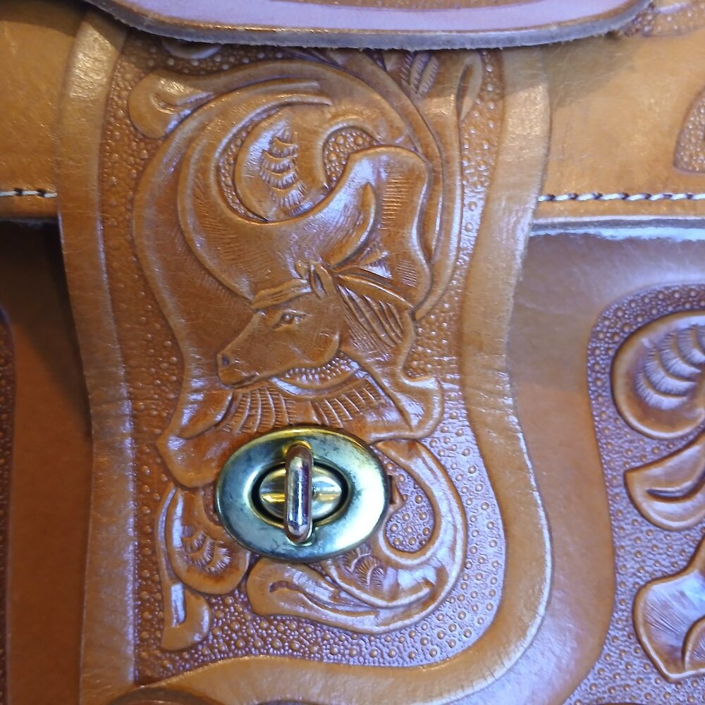 Western Saddle Purse Leather Handbag - Gently used